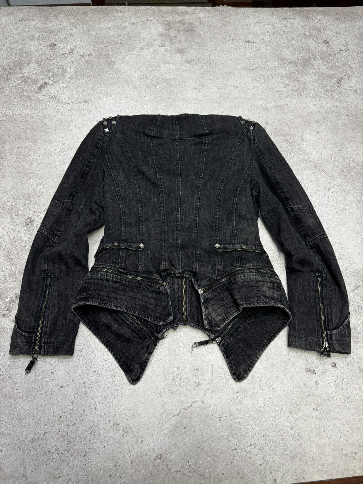 KMRii Vintage Multi-Zip Double Zip Denim Jacket Size US M / EU 48-50 / 2 - 2 Thumbnail