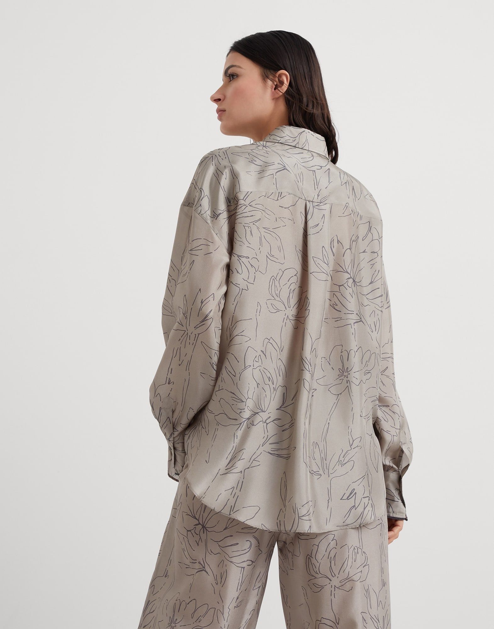 Brunello Cucinelli o1w1db10825 Blouse in Light/Pastel Brown Size M / US 6-8 / IT 42-44 - 2 Thumbnail