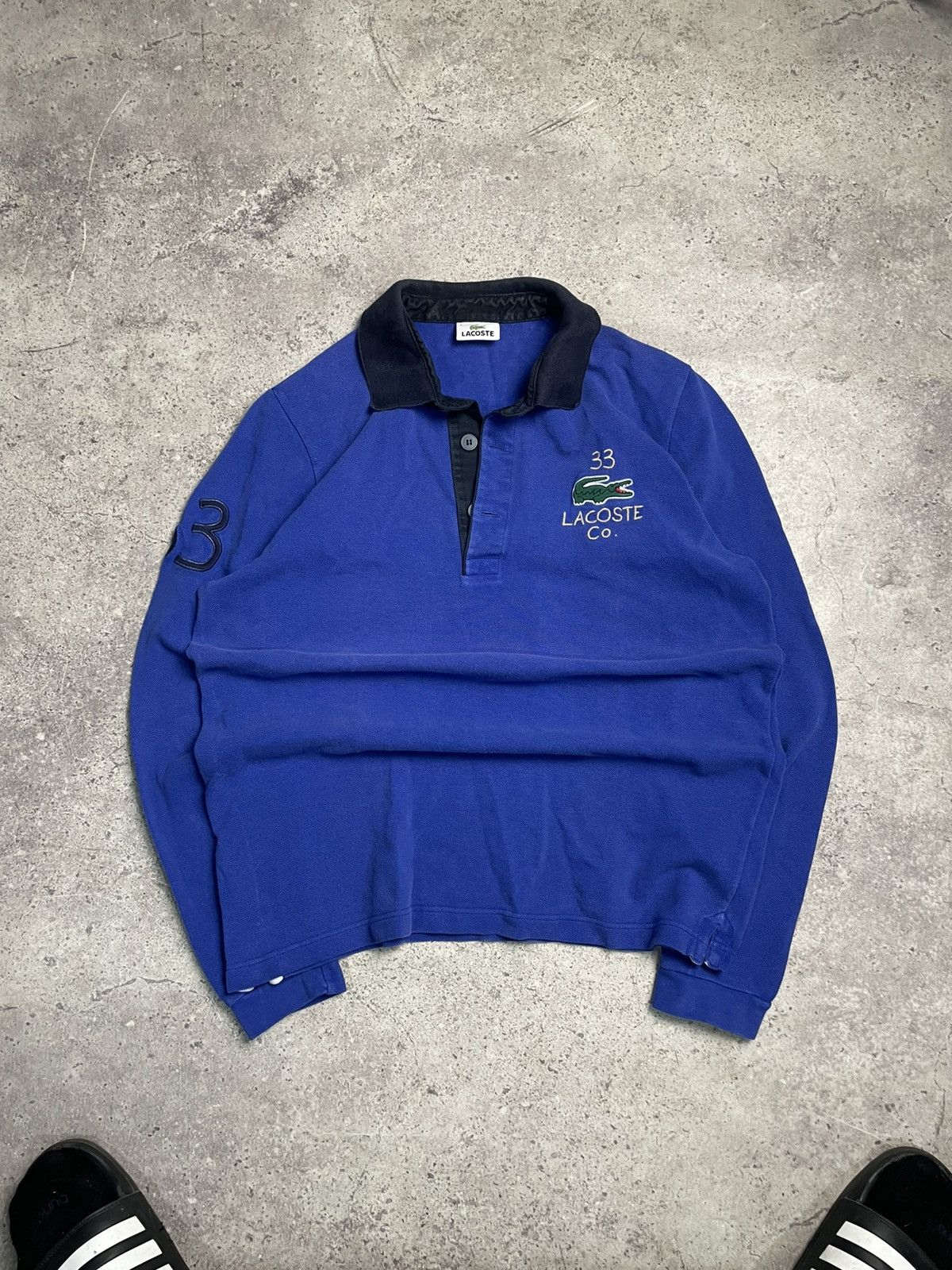 Lacoste Lacoste 33 vintage blue rugby long sleeve polo shirt Size US M / EU 48-50 / 2 - 1 Thumbnail