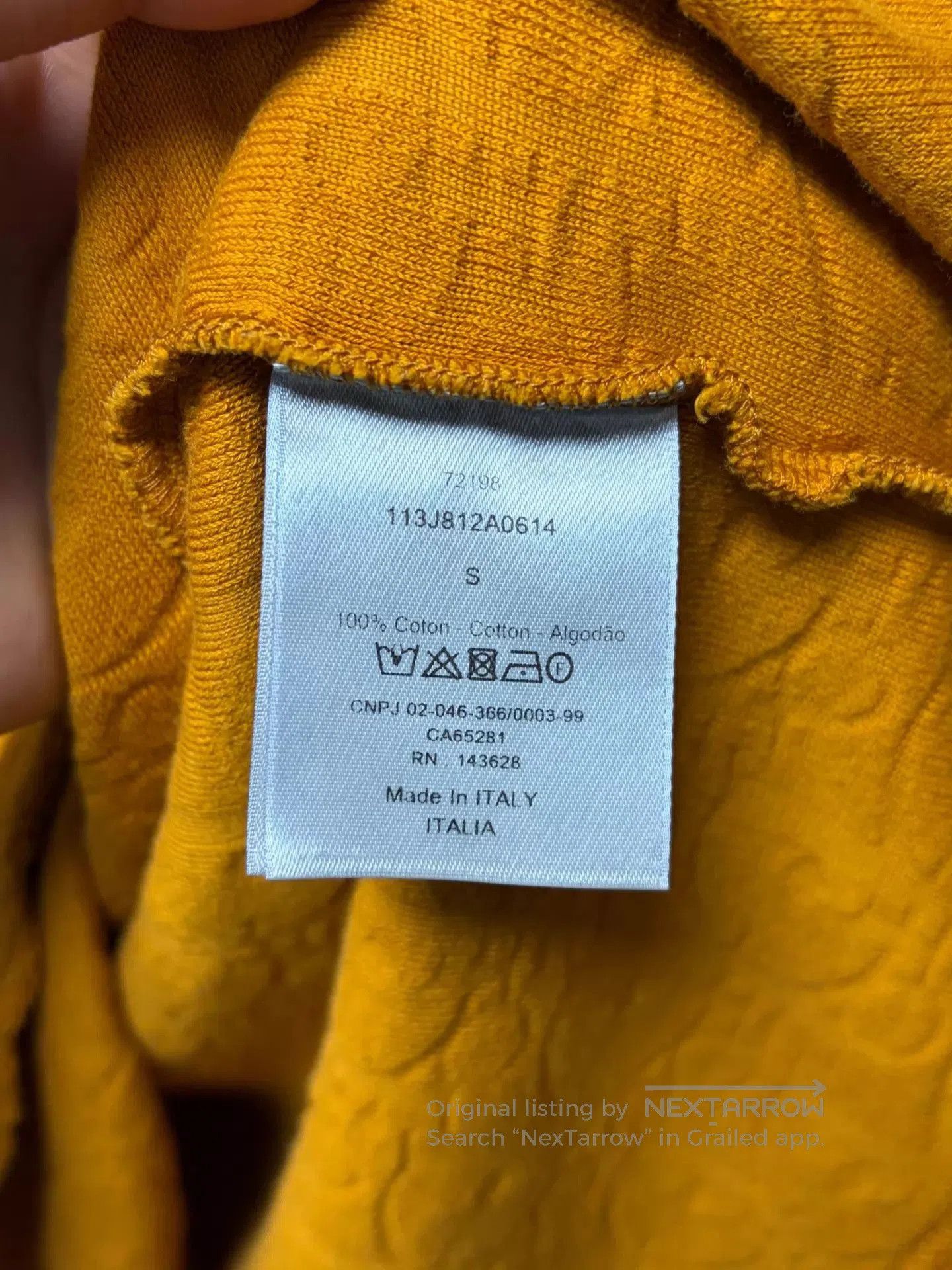Dior Orange Textured Short Sleeve Polo Shirt. Size US S / EU 44-46 / 1 - 4 Thumbnail