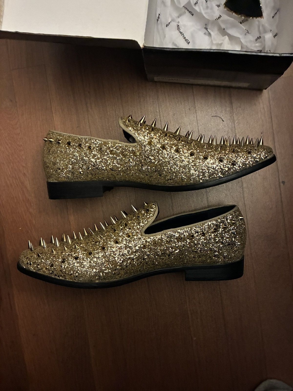 Other Gold Spiked loafers - Size 12 #spikedshoes Size US 12 / EU 45 - 2 Thumbnail