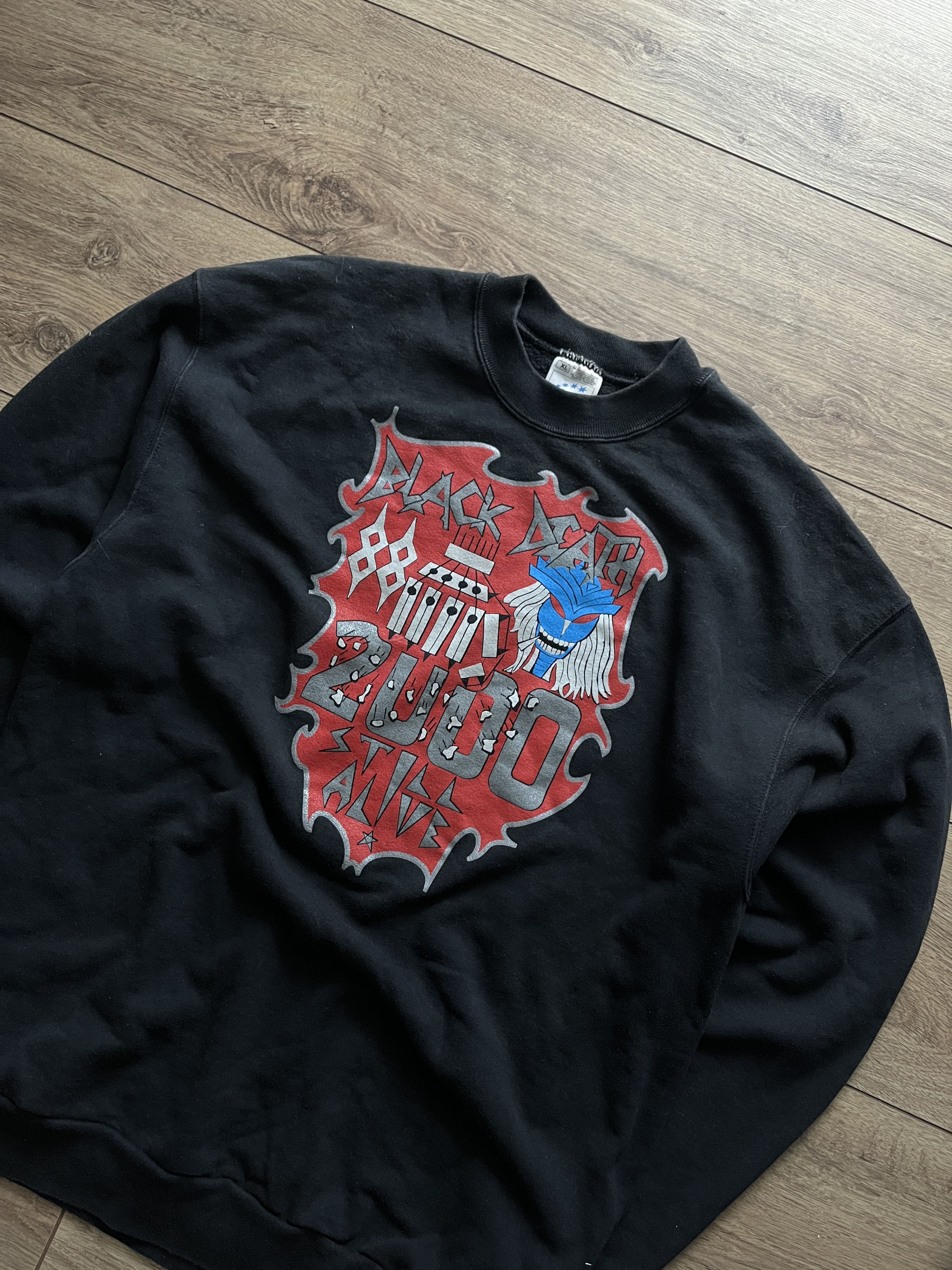 Band Tees × Vintage Vintage Black Death Still Alive crewneck Y2K band tee Size US XL / EU 56 / 4 - 3 Thumbnail