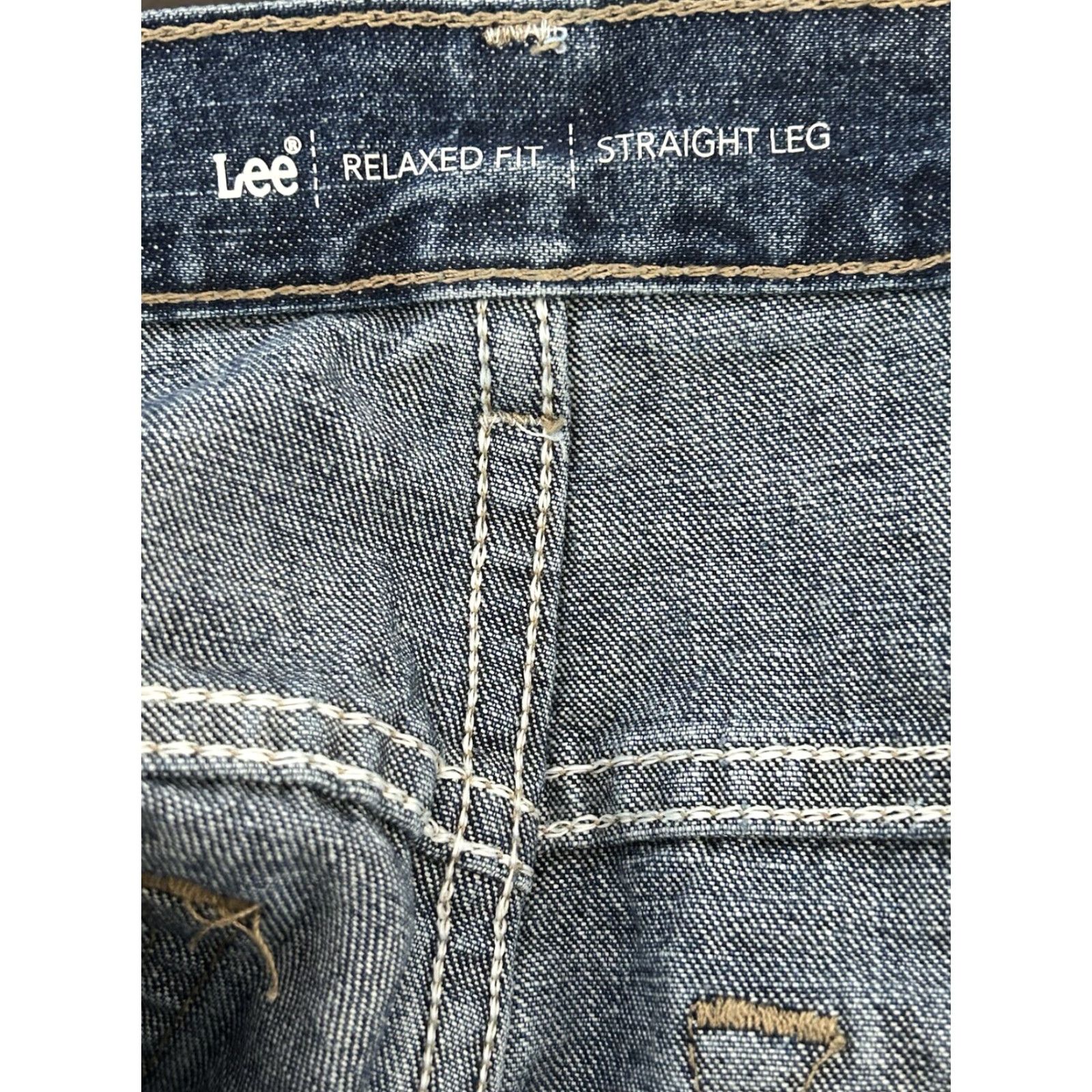 Lee NWT Lee Livia Denim Jeans Relaxed Fit Straight Size 16 Wide Petite Blue Women Jeans Solid 16 Petite Size 38" / US 16 / IT 52 - 7 Thumbnail