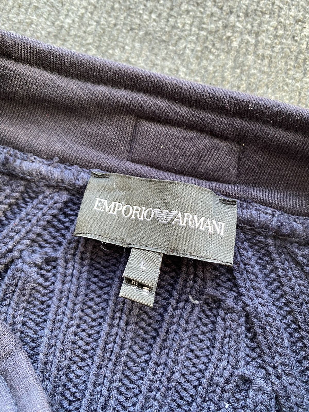Emporio Armani 🔥Emporio Armani asymmetrical gothic blue sweater designer Size US L / EU 52-54 / 3 - 3 Thumbnail