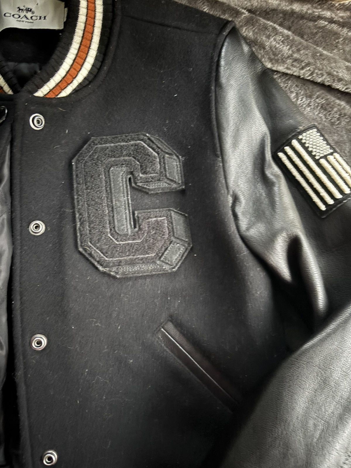 Coach Vintage Coach Varsity Leather Jacket Size XS / US 0-2 / IT 36-38 - 6 Thumbnail