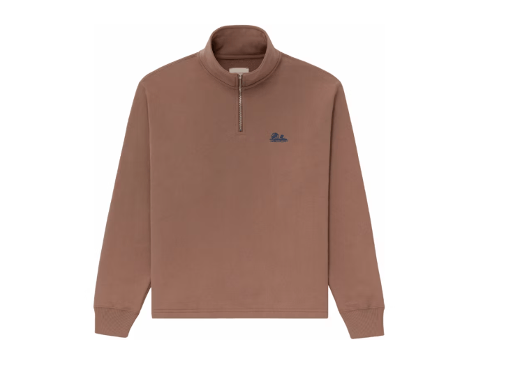 Aime Leon Dore o1mle0925 Unisphere Quarter Zip Pullover Sweatshirt in Brown Size US S / EU 44-46 / 1 - 1 Preview