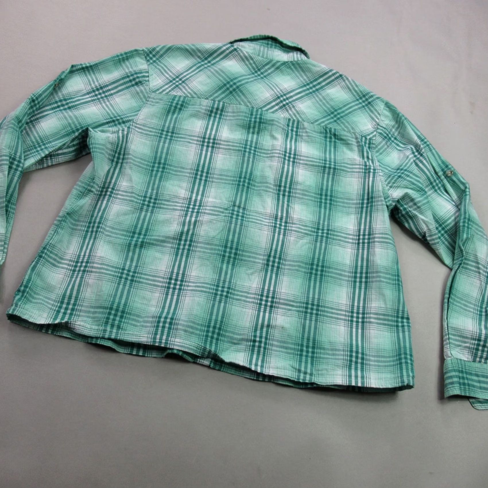 Vintage Cabelas Shirt Womens XL Long Sleeve Button Front Green Plaid Lightweight Size XL / US 12-14 / IT 48-50 - 7 Thumbnail