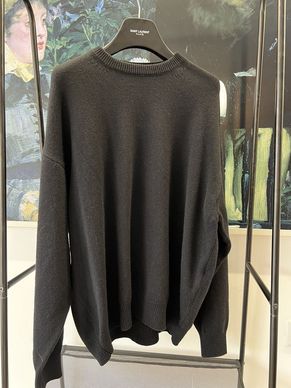 Balenciaga Balenciaga Black Embroidered Sweater Size US M / EU 48-50 / 2 - 3 Thumbnail