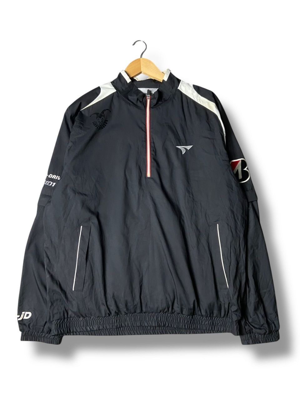 Japanese Brand Tour Stage Quarter Zip Pullover Windbreaker Jacket (163) Size US L / EU 52-54 / 3 - 1 Thumbnail