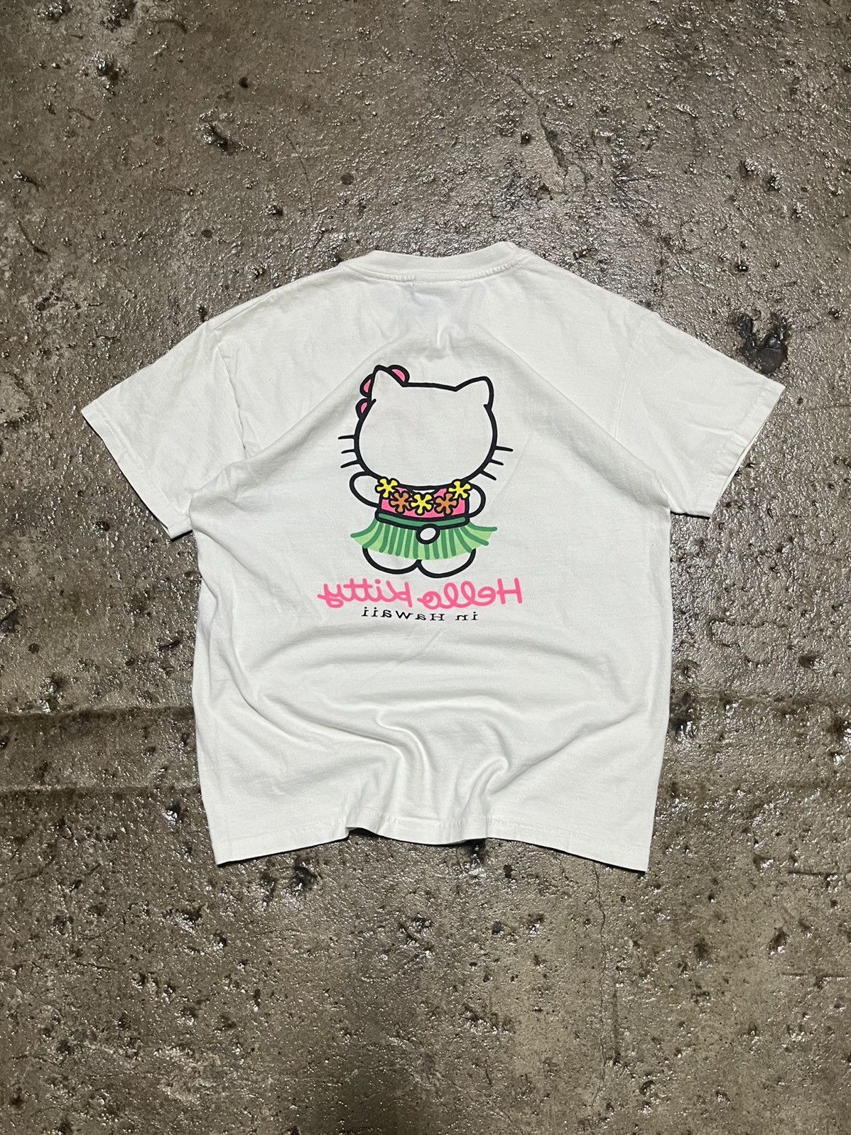 Vintage Crazy Vintage 90s Hello Kitty White Graphic Tee Shirt Rare ...