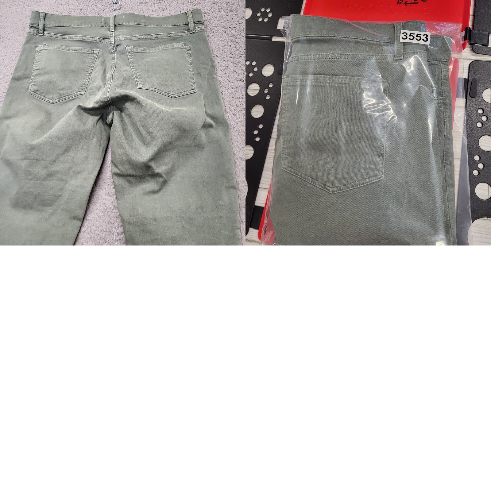 Loft Loft Jean Womens Size 29/8 Regular Pockets Modern Skinny Olive Army Green Denim Jeans Loft Marisa Womens Regular 29/8 Green Army 5-Pocket Design Size 29" - 9 Thumbnail