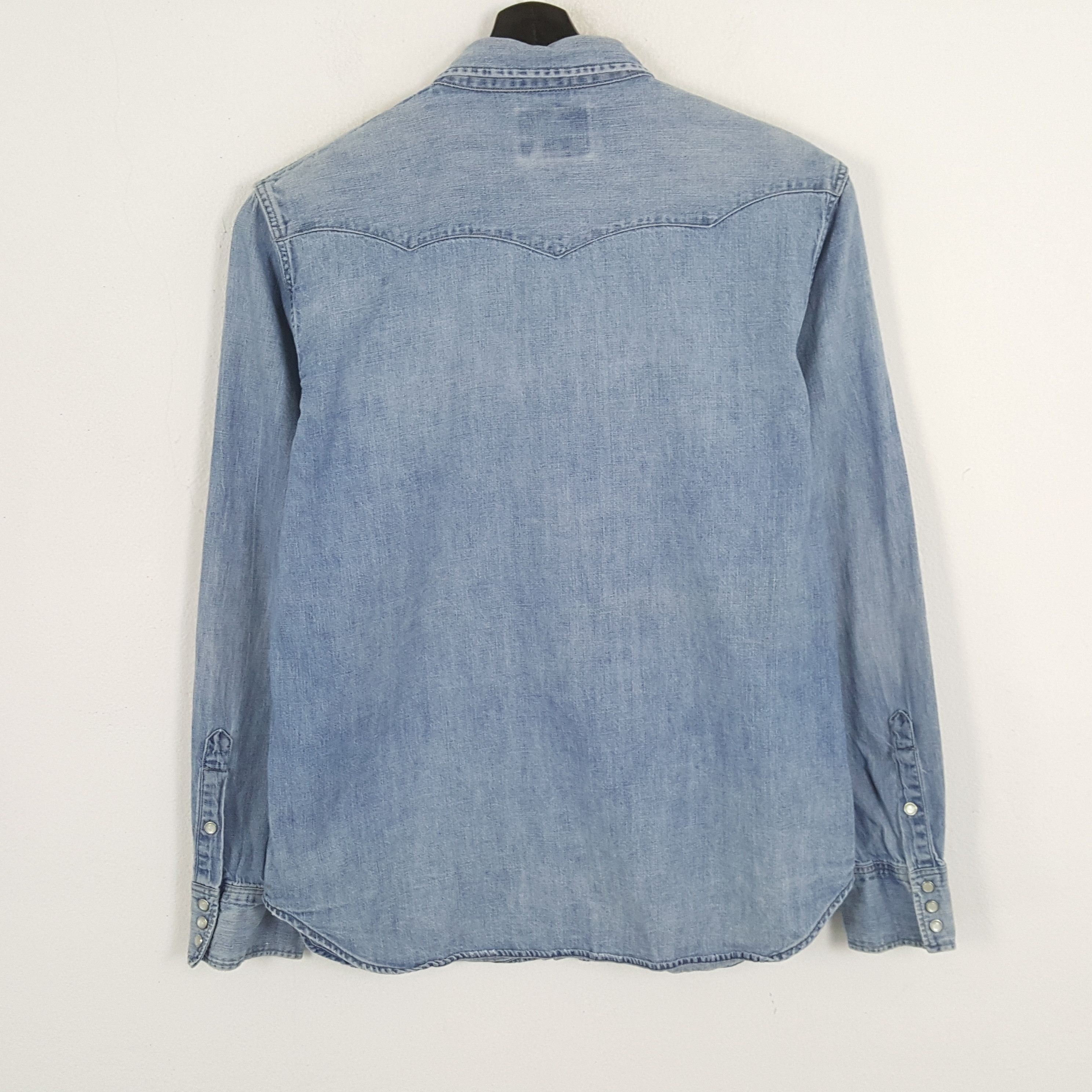 Polo Ralph Lauren × Vintage POLO RALPH LAUREN Fashion Style Double Pocket Denim Shirt Size US XL / EU 56 / 4 - 3 Thumbnail