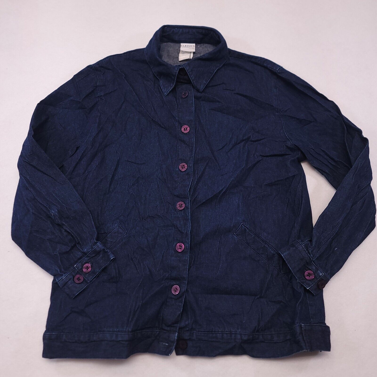 Jantzen Classics by Jantzen Button Up Jean Jacket Womens Size L Blue Size L / US 10 / IT 46 - 2 Thumbnail