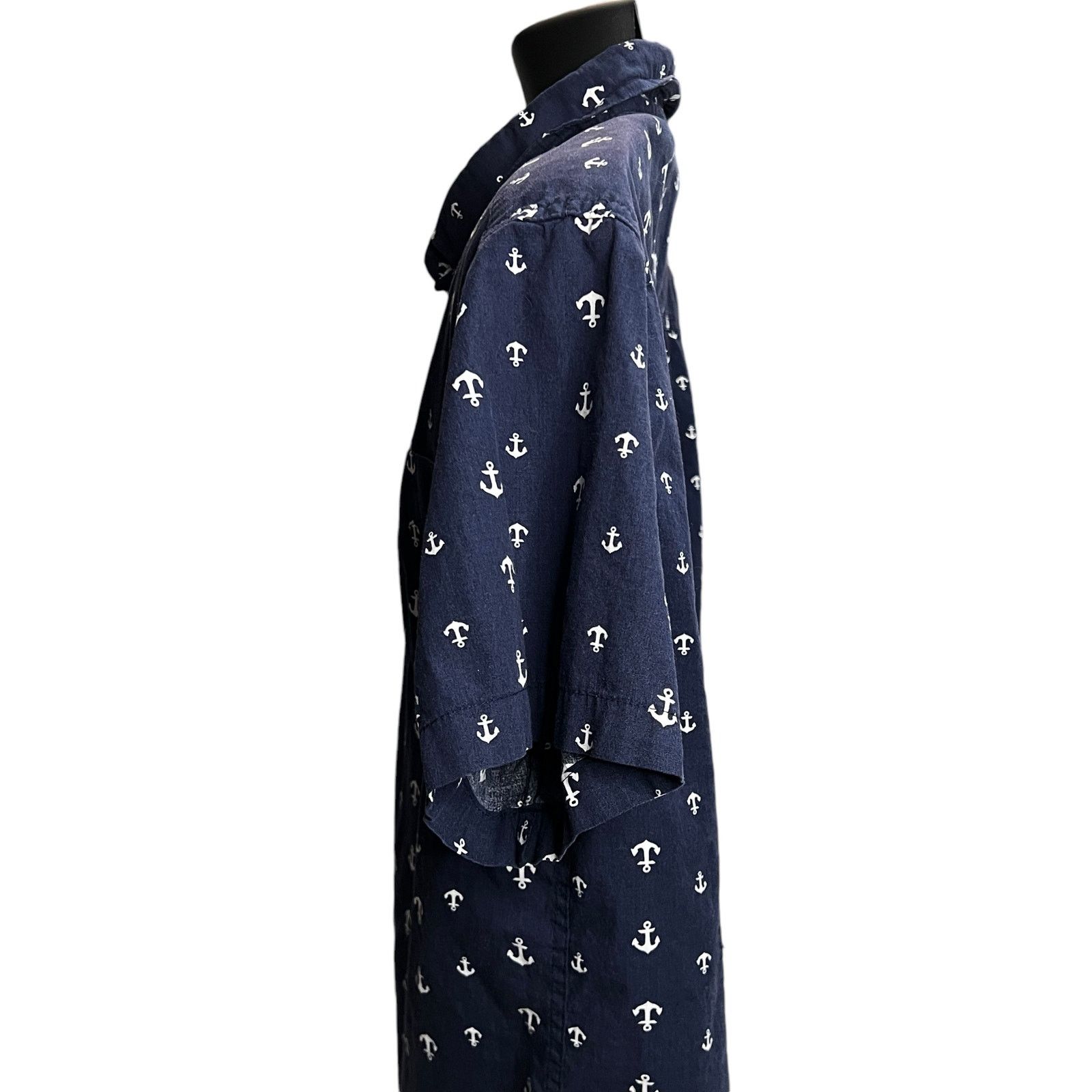 Other Men’s Slim Fit Button-Down Shirt - Navy Blue Anchor Print Size US L / EU 52-54 / 3 - 6 Thumbnail