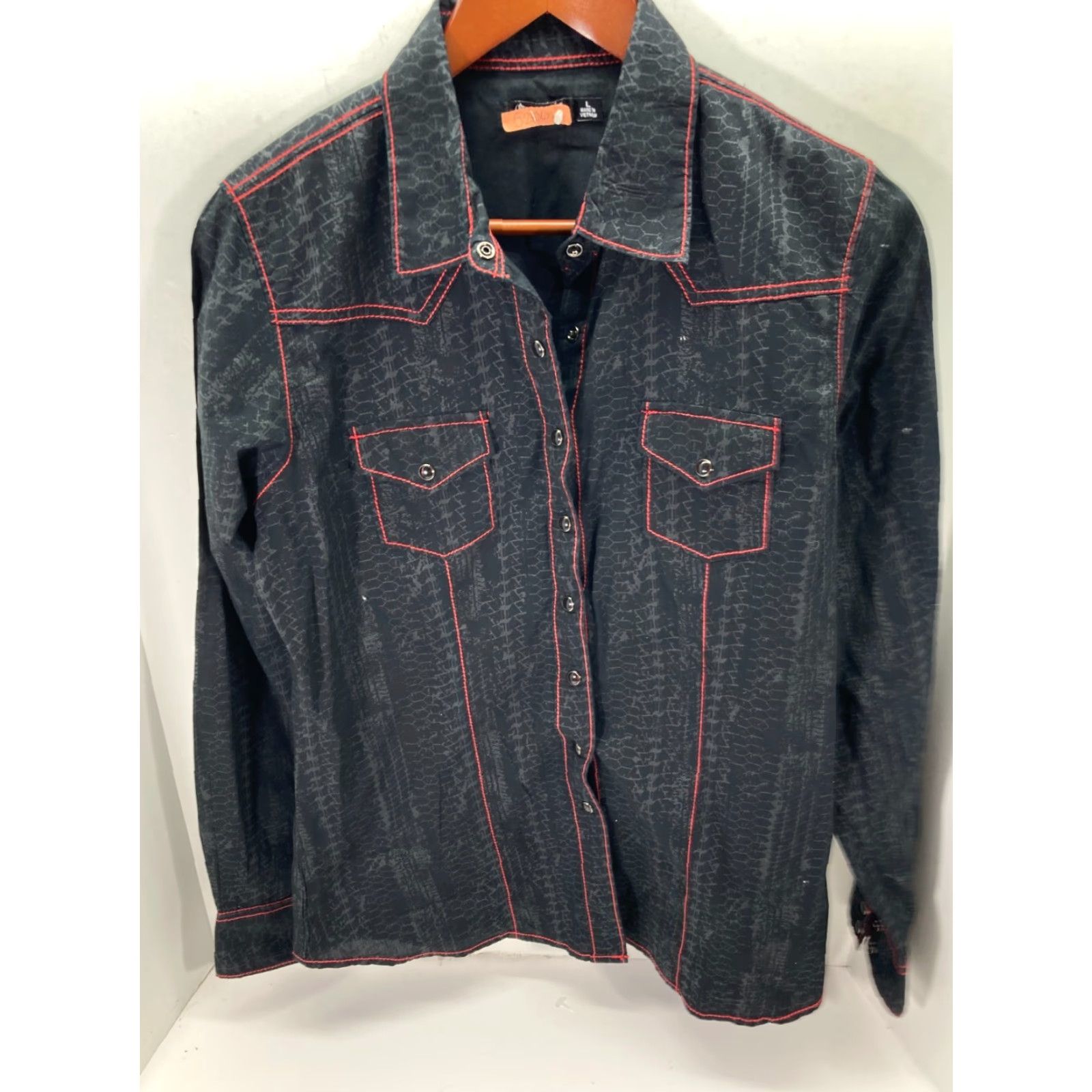 Vintage Cruel Girl Shirt Western Button-Up Womens L Black Geo Long Sleeve Cowgirl Rodeo Pockets Size L / US 10 / IT 46 - 3 Thumbnail
