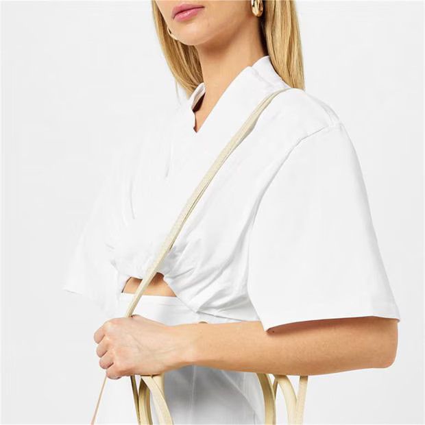 Jacquemus o1g2r1mq1024 Mini Dress in White Size M / US 6-8 / IT 42-44 - 3 Thumbnail
