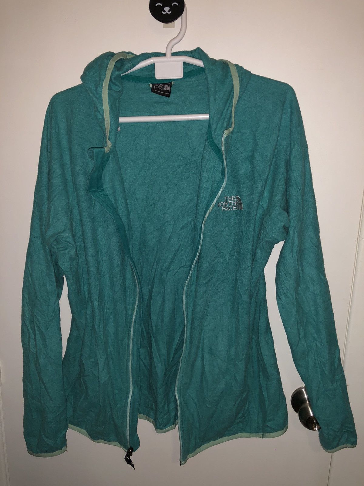 The North Face × Vintage Vintage Teal The North Face Fleece Hooded Jacket Size M / US 6-8 / IT 42-44 - 1 Thumbnail