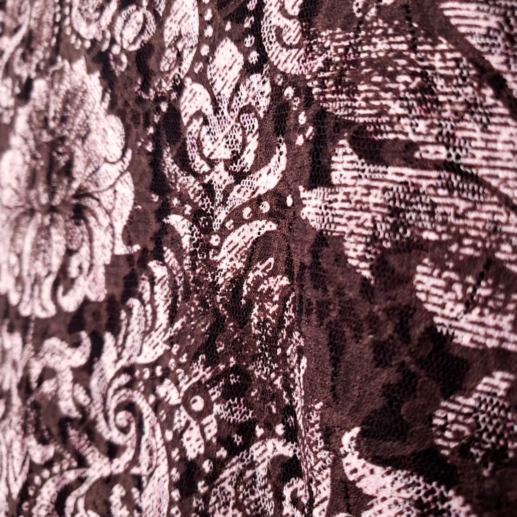 Vintage INC International Concepts Shirt Womens 2X Brown Women Plus Button Paisley Nylon Top Size XXL / US 16-18 / IT 52-54 - 7 Thumbnail