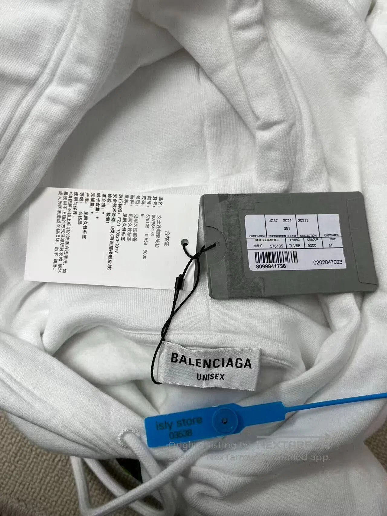 Balenciaga balenciaga white graphic long sleeve sweatshirt. Size M / US 6-8 / IT 42-44 - 5 Thumbnail