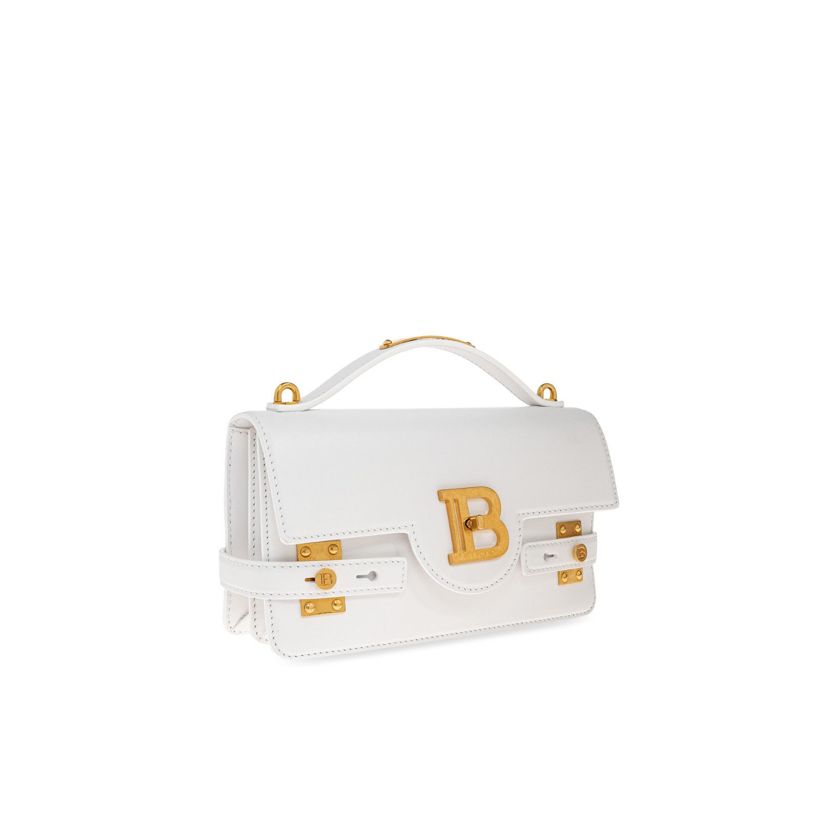 Balmain BALMAIN B-Buzz 24 White Leather Shoulder Bag New & Authentic Size ONE SIZE - 3 Thumbnail