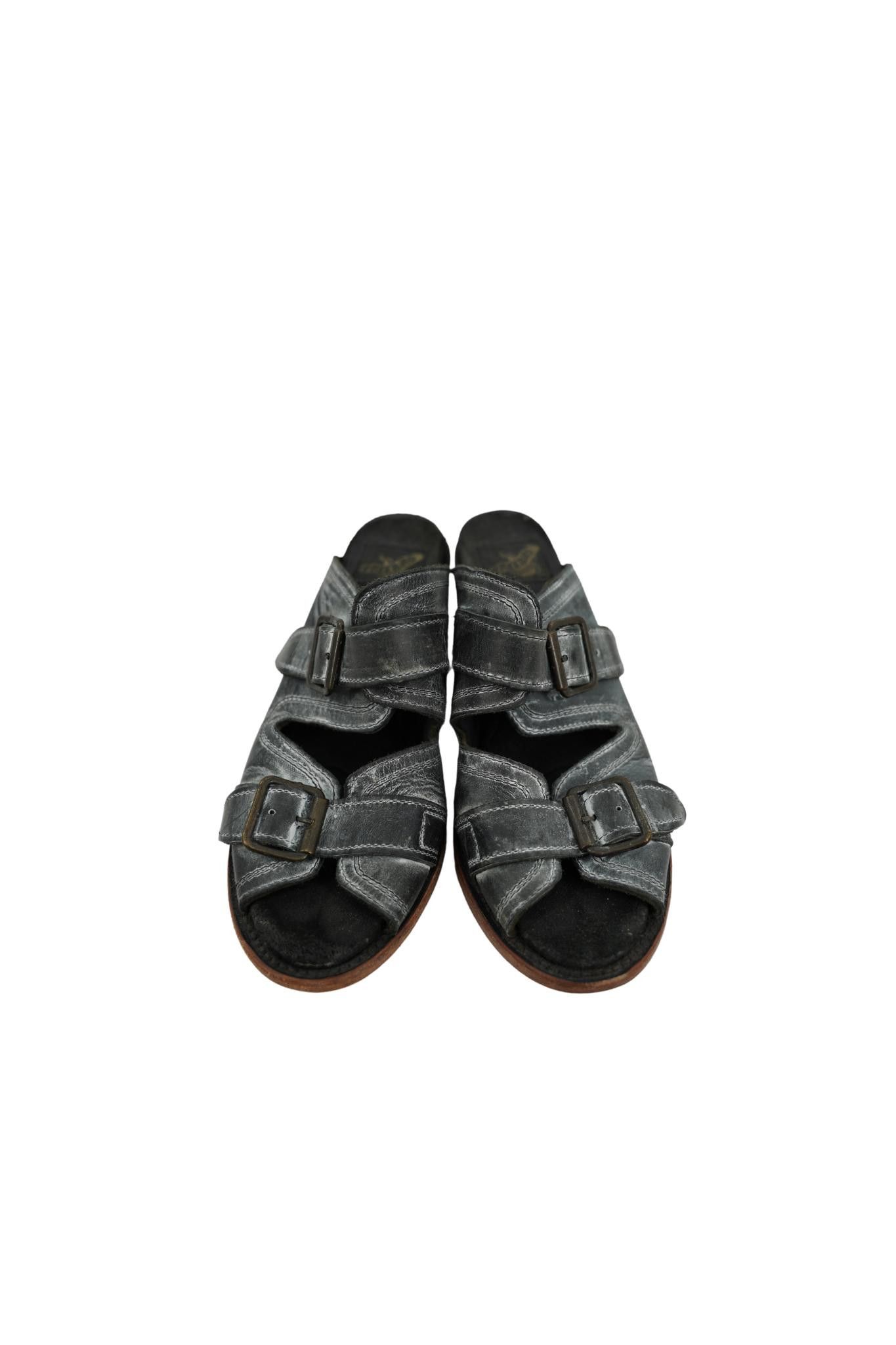 FREEBIRD Freedbird Aged Leather Buckle Heels Size 7 Size US 7 / IT 37 - 4 Thumbnail