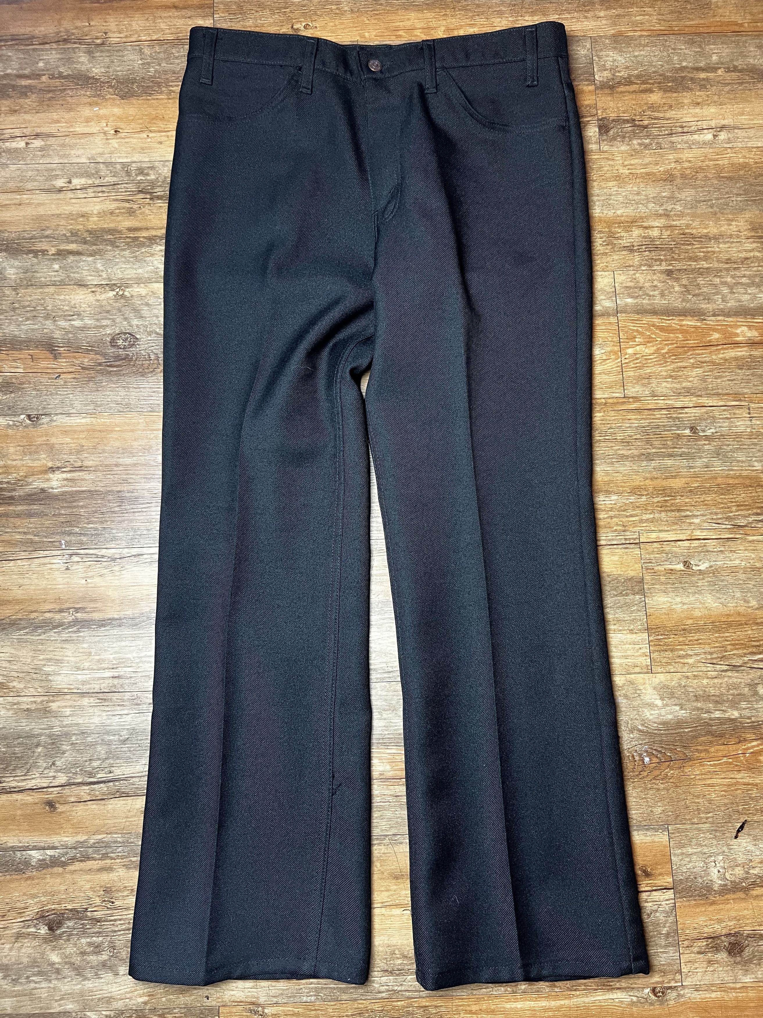 Levi's Vintage Clothing Vintage Levi's Black Polyester Bootcut Pants Size US 36 / EU 52 - 2 Thumbnail