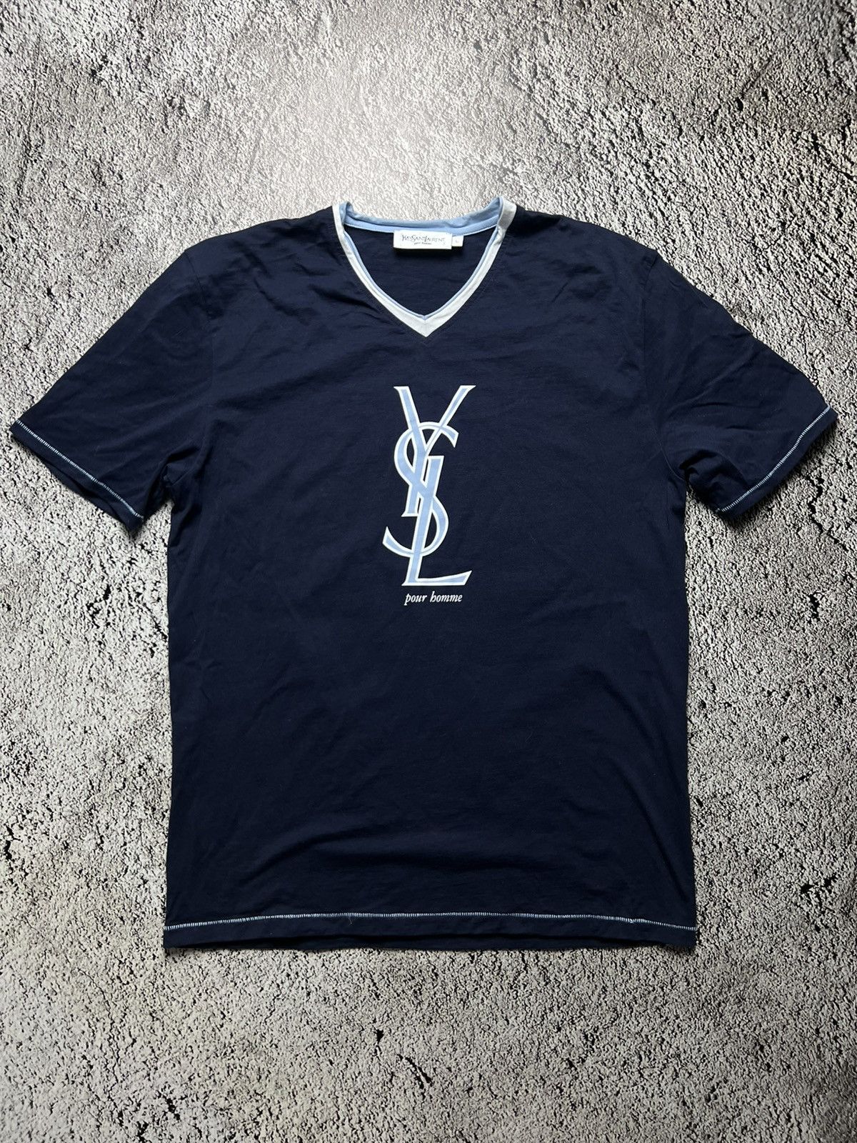 Yves Saint Laurent YSL Yves Saint Lauren big logo t shirt vintage spell out Size US L / EU 52-54 / 3 - 1 Thumbnail