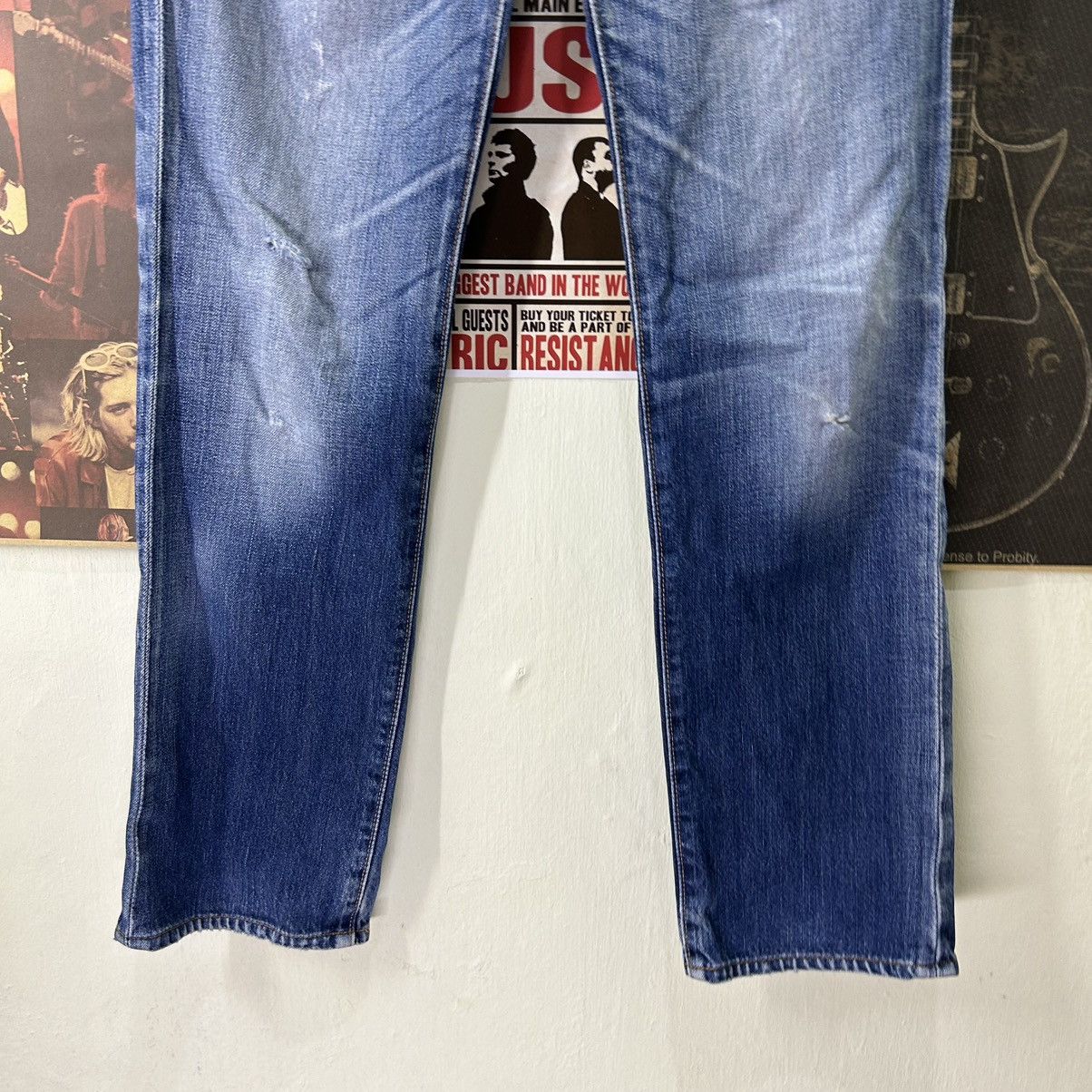 Levi's Vintage Levi’s 502 Ripped Distressed Denim Size US 32 / EU 48 - 4 Thumbnail
