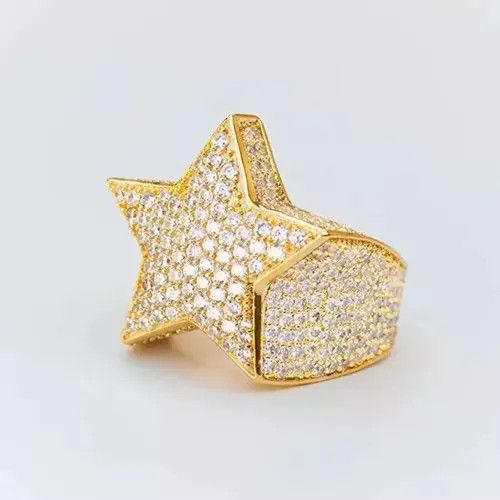 Jewelry Rhinestones Pentagram Five Star Rings🔥🔥🔥 Size ONE SIZE - 1 Thumbnail