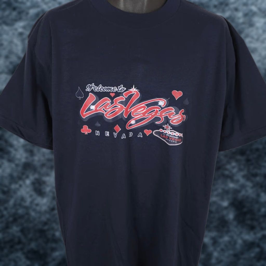 Vintage VINTAGE Bayside Las Vegas T Shirt Mens Size Large Blue 90s Y2K Souvenir Made In USA Size US L / EU 52-54 / 3 - 1 Thumbnail