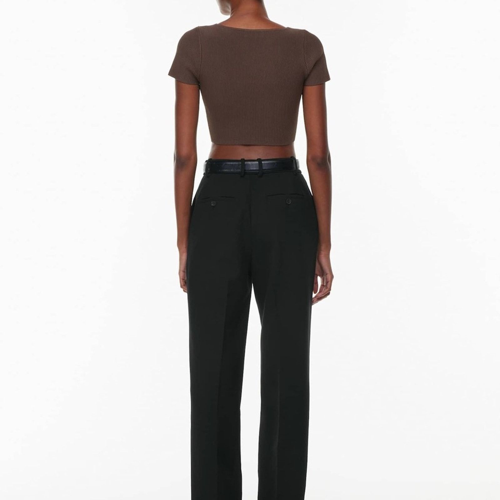 Aritzia Babaton by Aritzia Sculpt Knit Squareneck Crop Womens Large Size L / US 10 / IT 46 - 2 Thumbnail