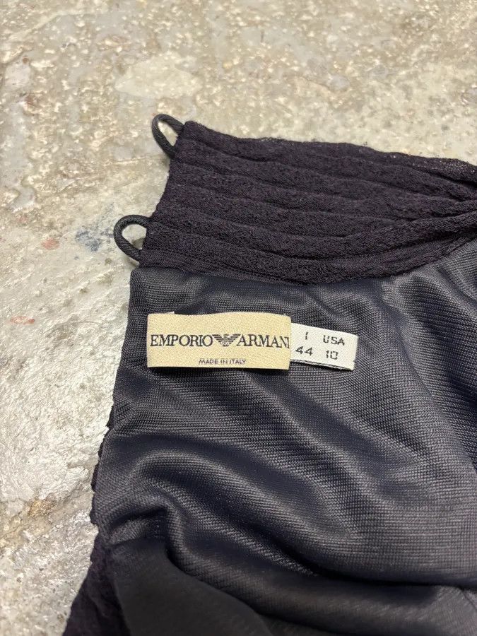 Emporio Armani 1990s Emporio Armani Navy Plissed Top Size S / US 4 / IT 40 - 8 Thumbnail