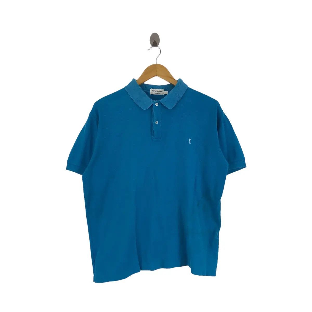 Yves Saint Laurent Vintage YSL Yves SAINT LAURENT Paris Blue Polo Tee Shirt Size US L / EU 52-54 / 3 - 1 Thumbnail