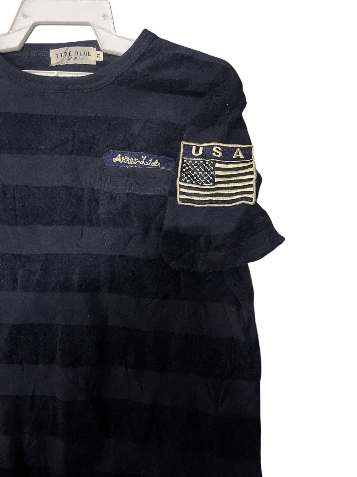 Avirex × Japanese Brand Type Blue Avirex Stripes Tshirt Size US M / EU 48-50 / 2 - 5 Thumbnail