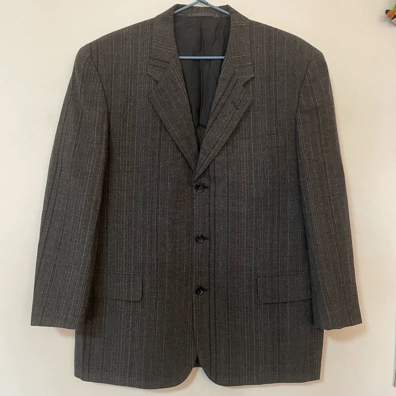 Comme des Garcons Comme Des Garcons SDark gray striped wool suit jacket 2502 Size US S / EU 44-46 / 1 - 1 Thumbnail