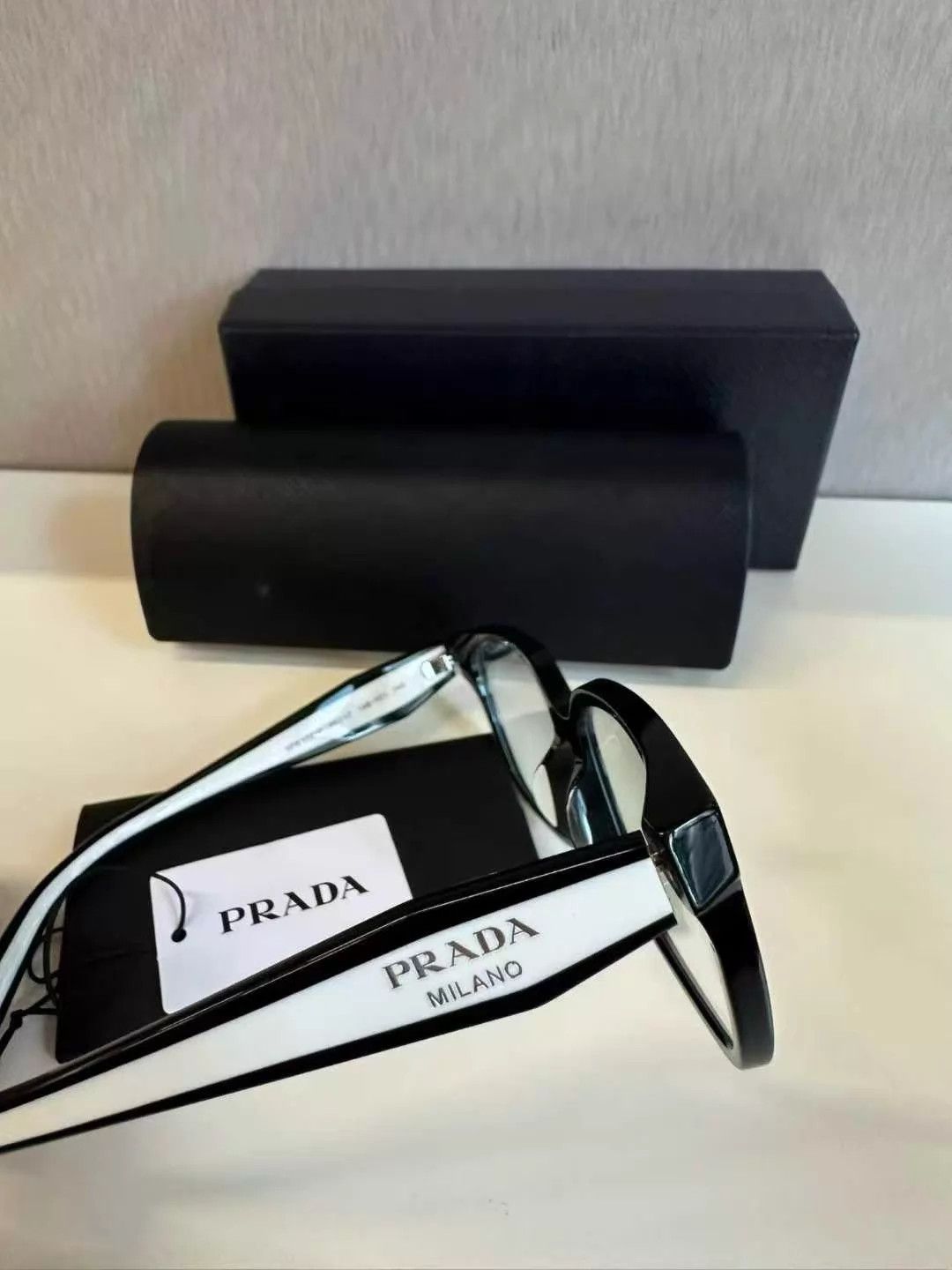 Prada PRADA AK810 B&W Face-Slim No-Makeup Glasses w/Box Size ONE SIZE - 3 Thumbnail