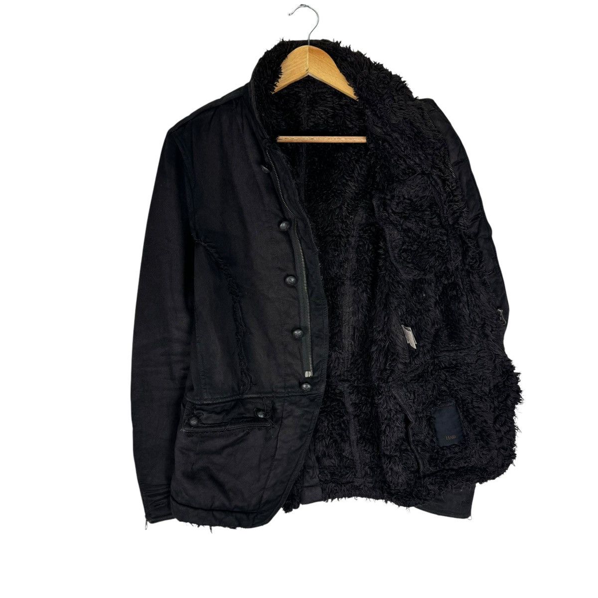 If Six Was Nine × Japanese Brand × Le Grande Bleu (L.G.B.) ☀️HAIB DECONSTRUCT SHERPA FADED BLACK JACKET Size US S / EU 44-46 / 1 - 9 Thumbnail