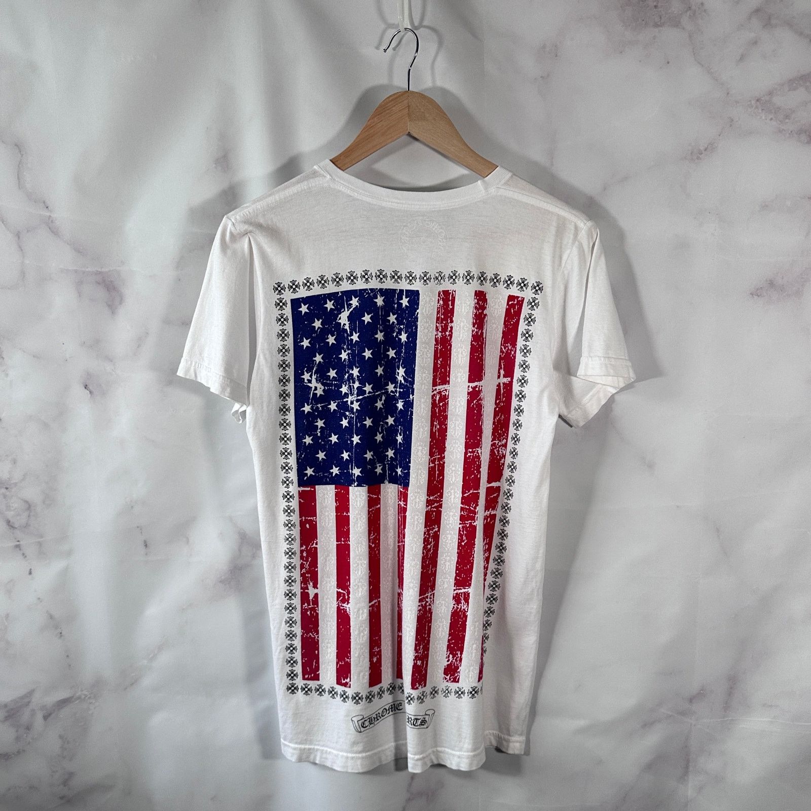 Chrome Hearts White American Flag Tee Size US S / EU 44-46 / 1 - 1 Thumbnail
