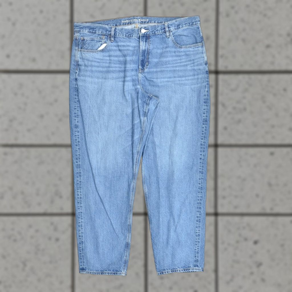 American Eagle Outfitters American Eagle Jeans Women 20 Long High Rise 90s Straight Blue Organic Denim Collection 5-Pocket Womens Size 42" / US 20 - 1 Thumbnail