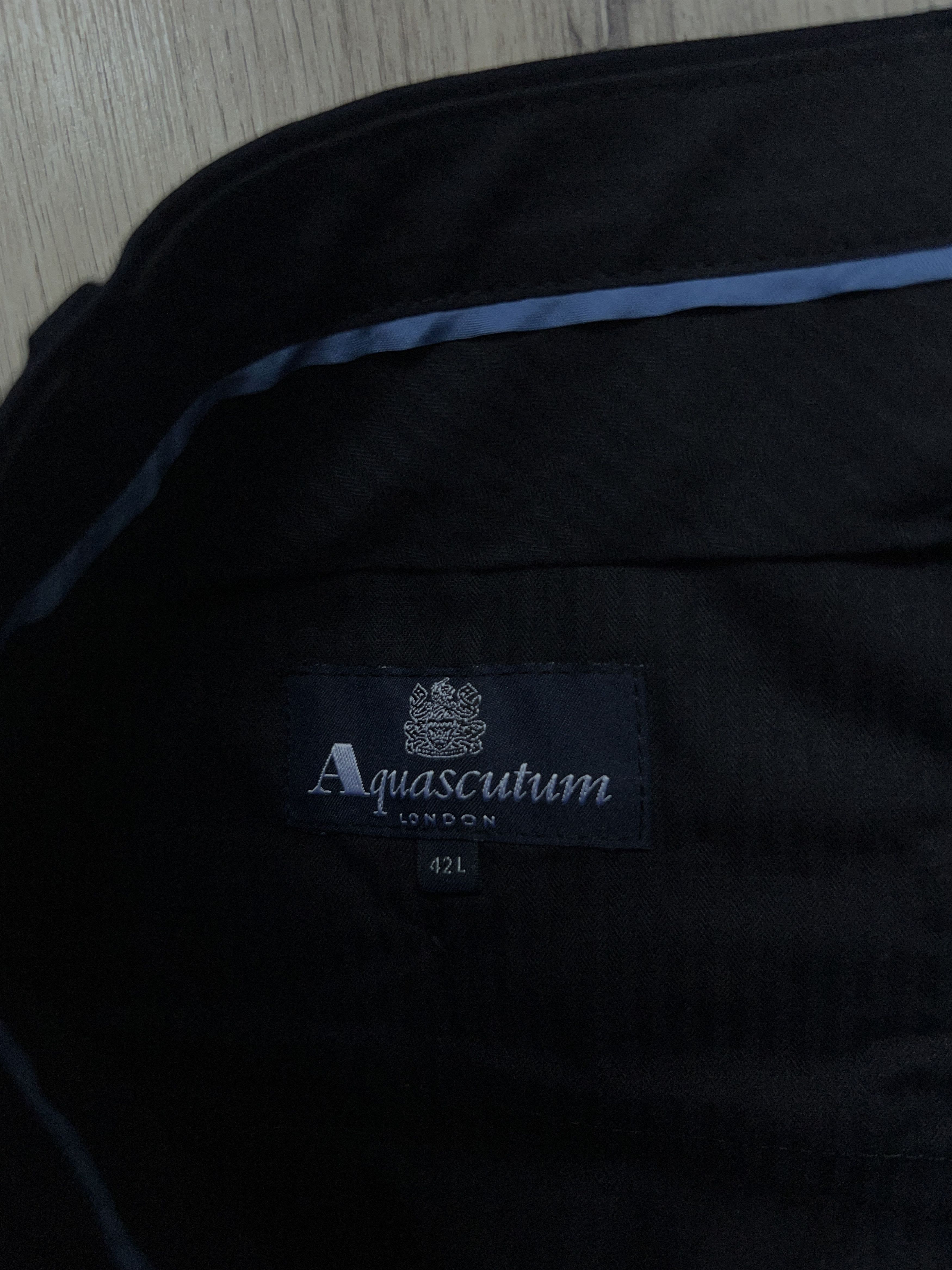 Aquascutum × Designer London Suit 2 Piece Blazer Sport Coat Pants Trousers 42L 52L Size 42L - 18 Thumbnail