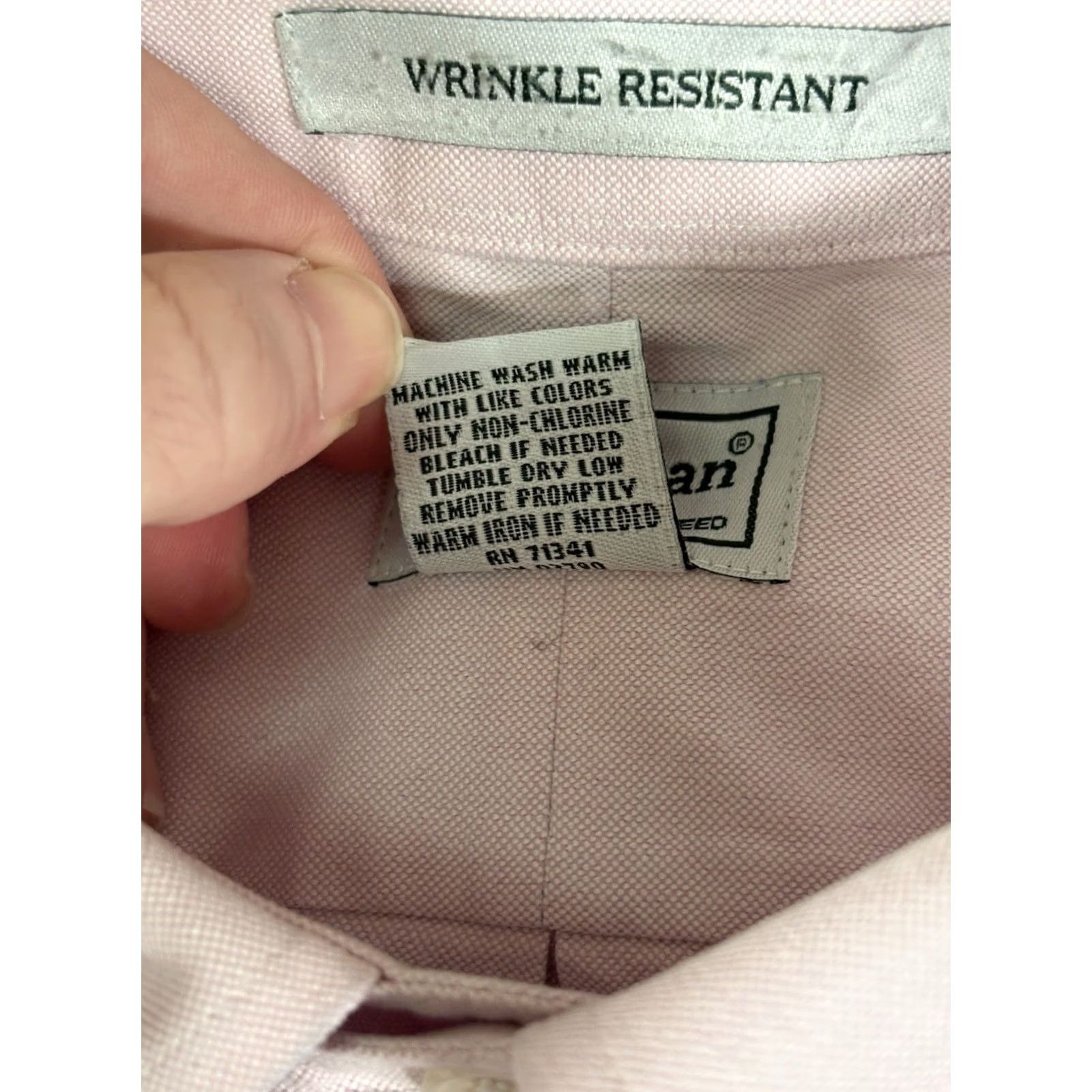 Vintage LLBean Wrinkle Resistant Salmon Long Sleeve Button Up Shirt Men’s XL Pink Plaid Cotton Button-Down Collared Regular Pocketed Size US XL / EU 56 / 4 - 5 Thumbnail