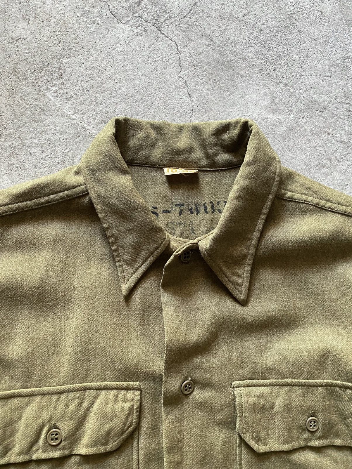 Other Vintage 1940s WWII US Army Wool field shirt military Uniform Size US XL / EU 56 / 4 - 3 Thumbnail