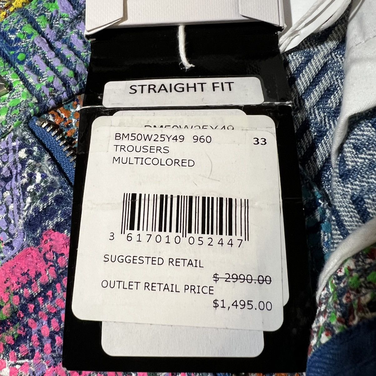 (B).Stroy × Givenchy 4G Monogram Paint Graphic Jeans Size US 33 - 14 Thumbnail