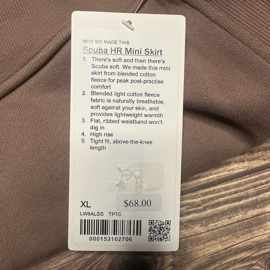 Lululemon Lululemon Scuba High Rise Mini Skirt NWT XL (TPTC) LW8ALSS Size 34" / US 12 / IT 48 - 9 Thumbnail