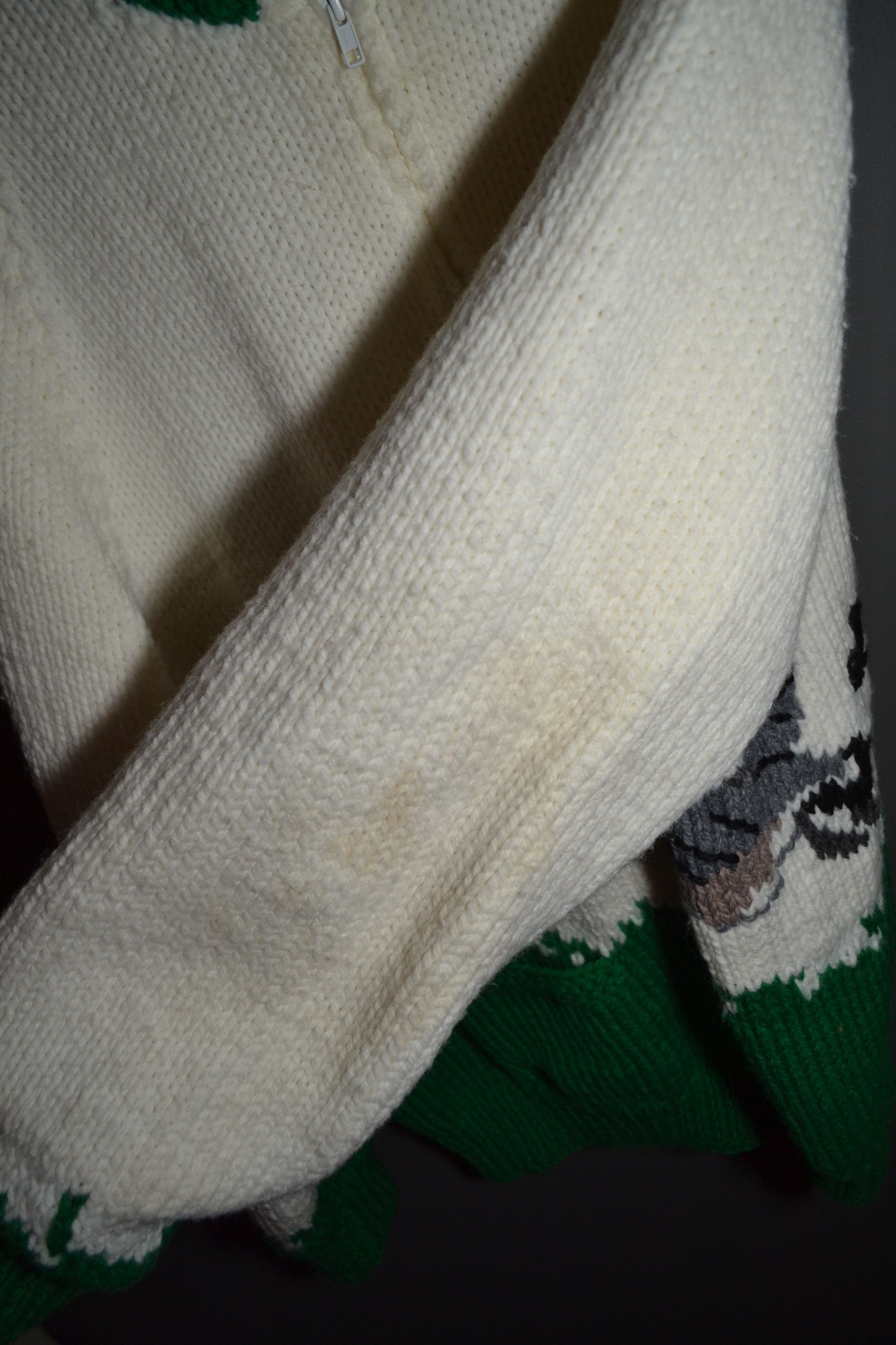 Handmade Cowichan Mary Maxim Canada Goose Hunt Sweater Cobra Chiken Size US L / EU 52-54 / 3 - 10 Thumbnail