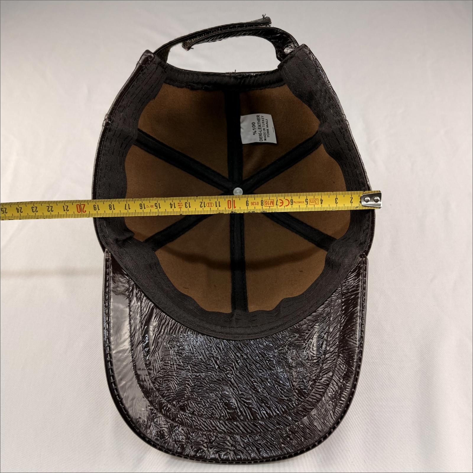 Other NEW Dark Brown Leather Baseball Cap - Premium Hat 081 Size ONE SIZE - 7 Thumbnail