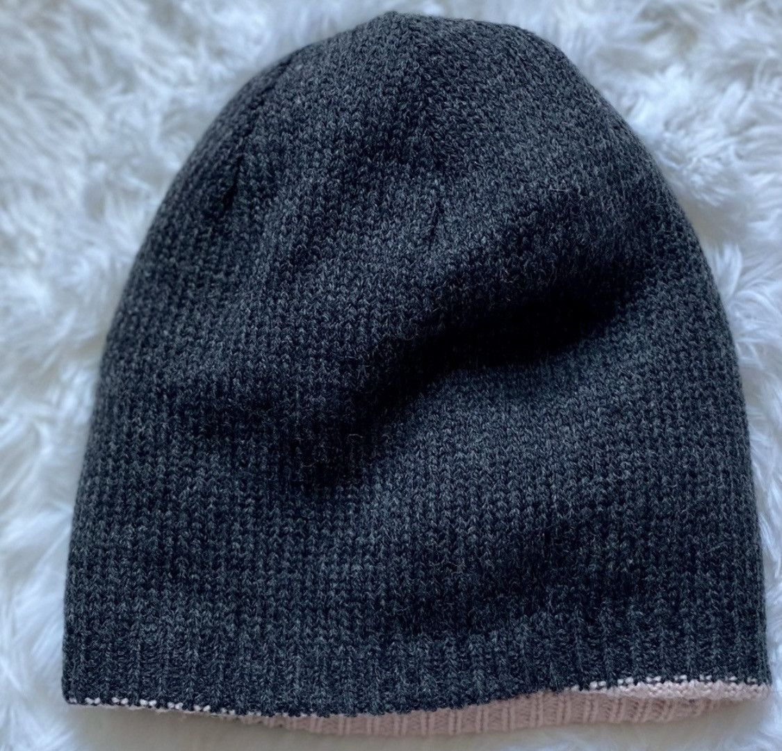 Other AMERICAN VINTAGE REVERSIBLE STRIPED SOLID KNIT BEANIE HAT Size ONE SIZE - 3 Thumbnail