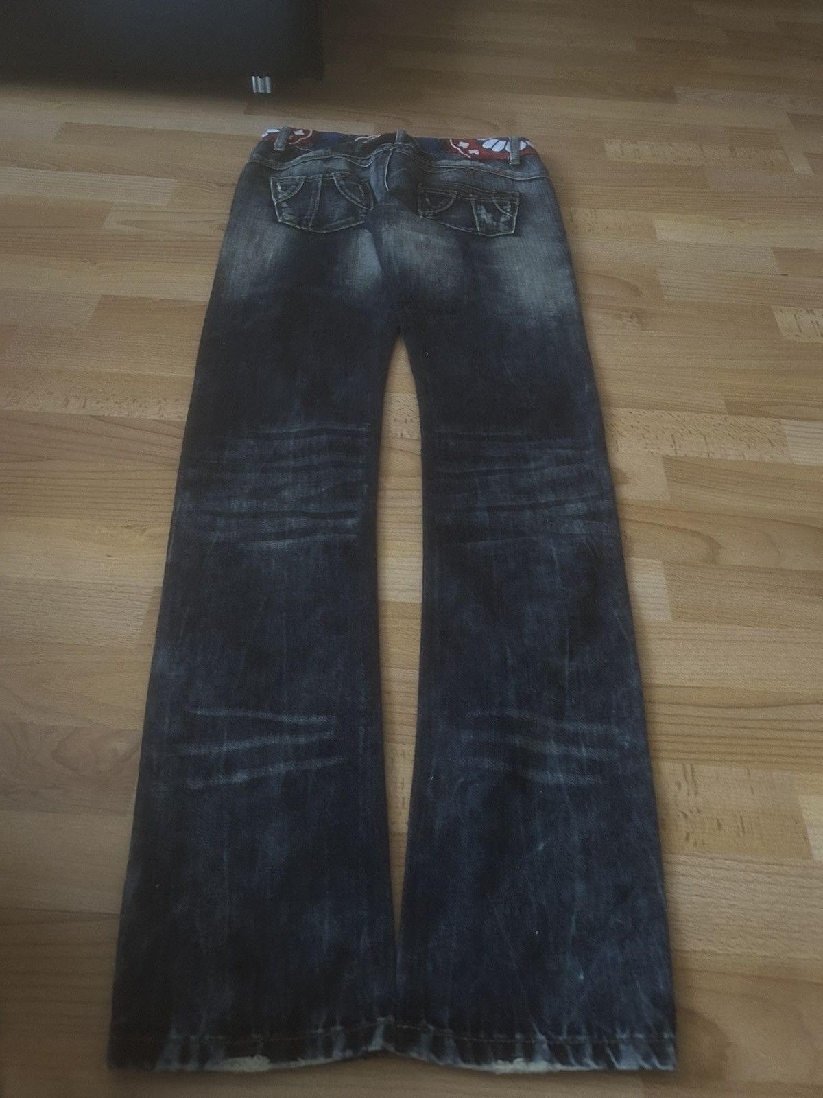 Japanese Brand y2k flared womens heavy denim jeans Size 25" / US 0 / IT 36 - 3 Thumbnail
