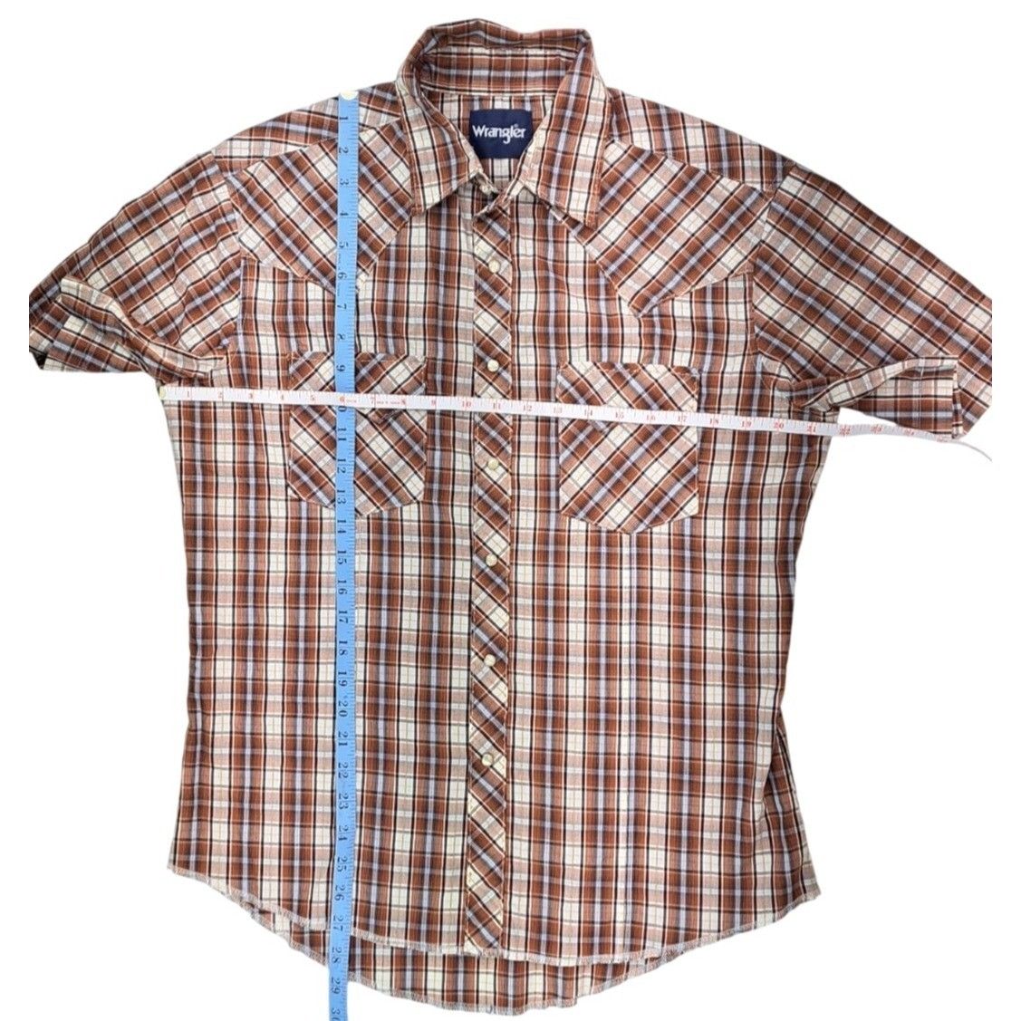 Wrangler Vintage Wrangler Pearl Snap Western Plaid Short Sleeve Shirt Size US M / EU 48-50 / 2 - 8 Thumbnail