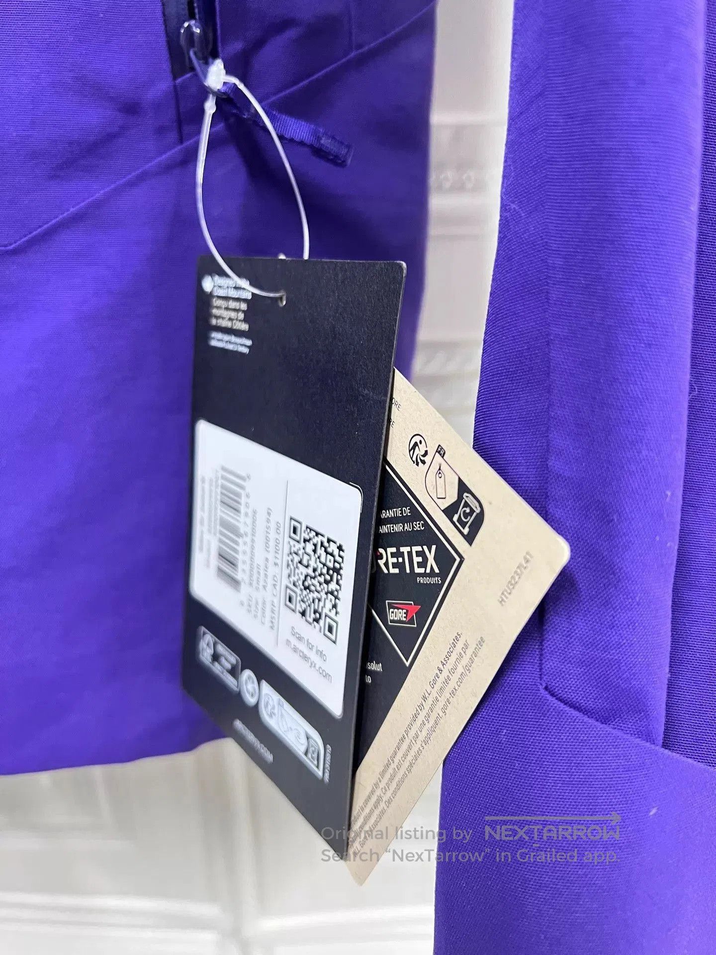 Arc'teryx Purple Hooded Rain Jacket Size S. Size US S / EU 44-46 / 1 - 3 Thumbnail